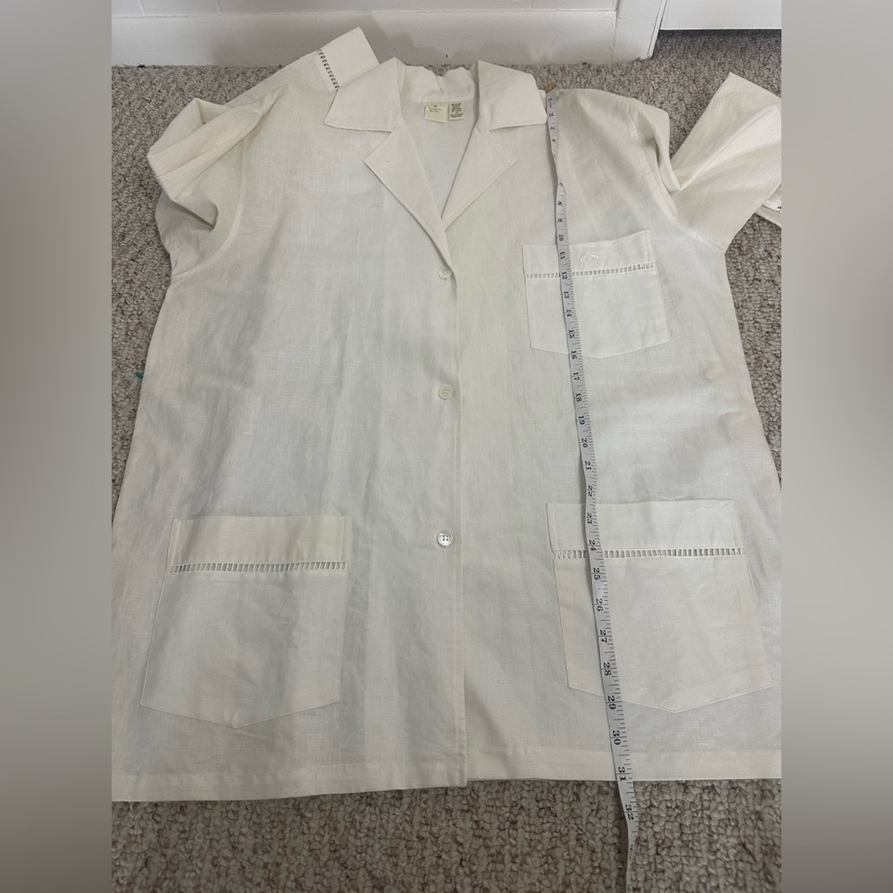 Victoria's Secret Vintage Gold label white Cotton-Linen Blend Set size M - Picture 9 of 10